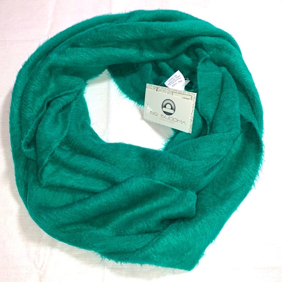 Emerald pine green soft endless infinity scarf wrap Big Buddha Irish soft new - Picture 1 of 9
